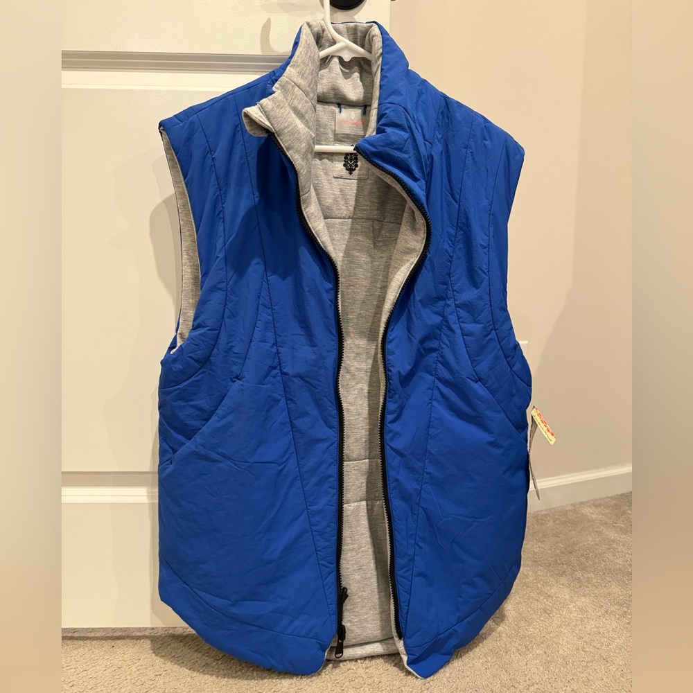Free People Movement Blue/Gray Reversible Vest
